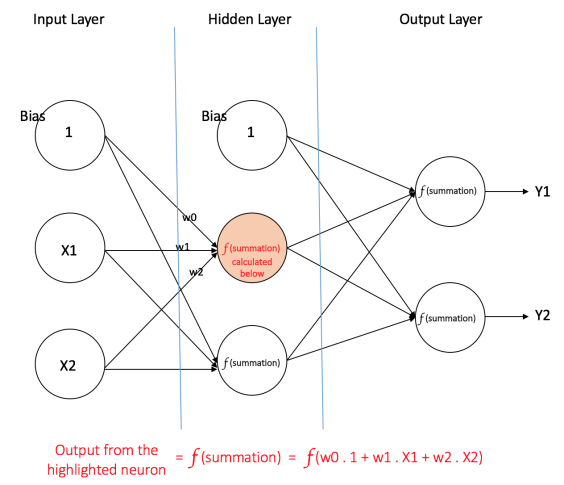  a multi layer perceptron having one hidden layer